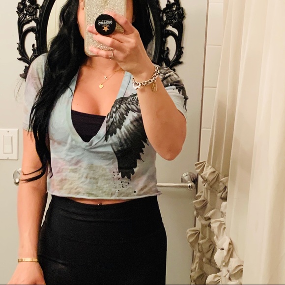 💘 UO Truly Madly Deeply Tie Dye Wing Crop shirt - Picture 5 of 7